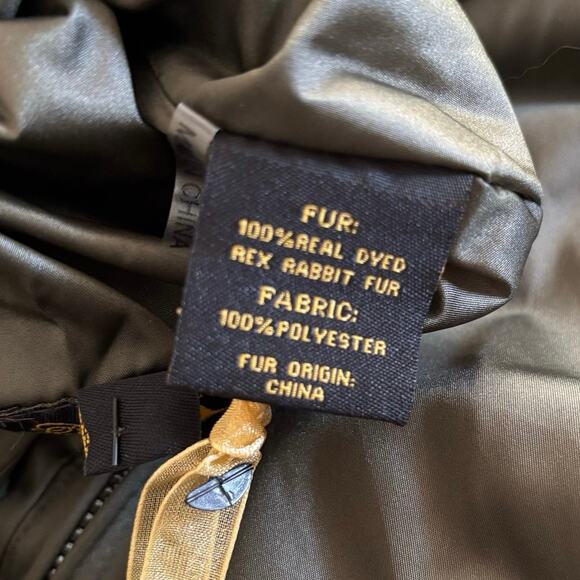 NEW Metric Knits Fur Collection Reversible Rabbit Fur Vest Loden Camo 11951RFV - Picture 10 of 10